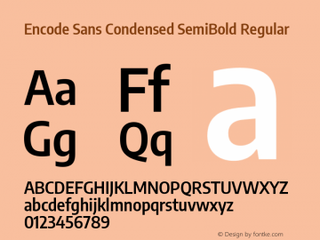 Encode Sans Condensed SemiBold