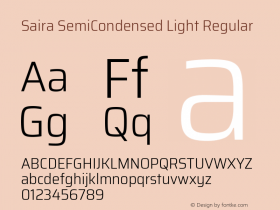 Saira SemiCondensed Light