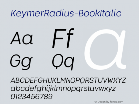 KeymerRadius-BookItalic