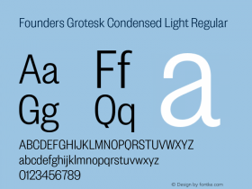 Founders Grotesk Condensed Light