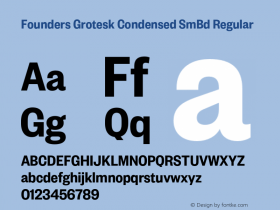 Founders Grotesk Condensed SmBd