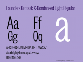 Founders Grotesk X-Condensed Light