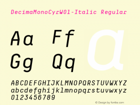 DecimaMonoCyr-Italic