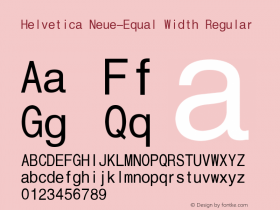 Helvetica Neue-Equal Width