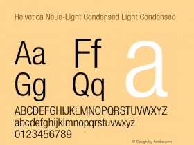 Helvetica Neue-Light Condensed