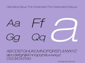 Helvetica Neue-Thin Extended