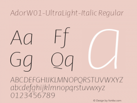 Ador-UltraLight-Italic