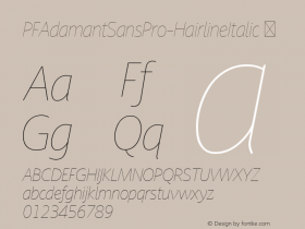 PFAdamantSansPro-HairlineItalic