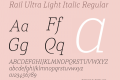 Rail Ultra Light Italic