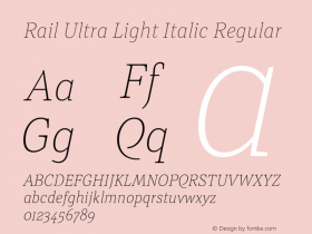 Rail Ultra Light Italic