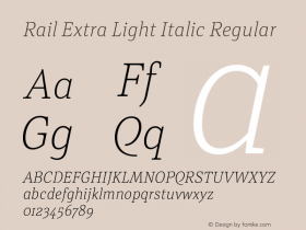 Rail Extra Light Italic