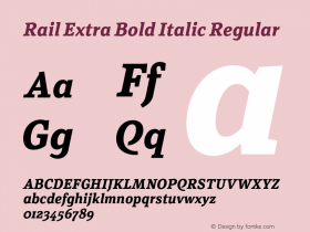 Rail Extra Bold Italic