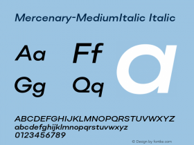 Mercenary-MediumItalic