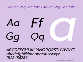 F37 Jan Regular Italic