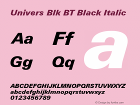 Univers Blk BT