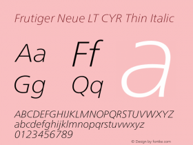 Frutiger Neue LT CYR