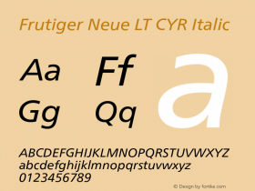 Frutiger Neue LT CYR