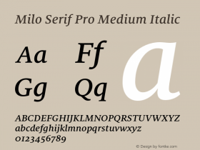 Milo Serif Pro