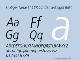 Frutiger Neue LT CYR