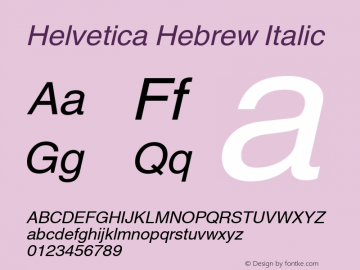 Helvetica Hebrew