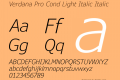 Verdana Pro Cond Light Italic