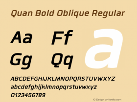 Quan Bold Oblique