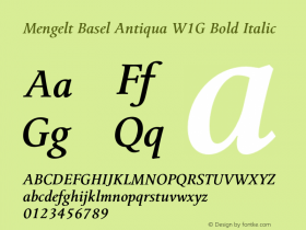 Mengelt Basel Antiqua W1G