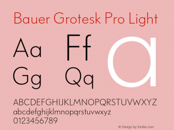 Bauer Grotesk Pro