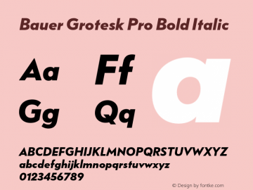 Bauer Grotesk Pro