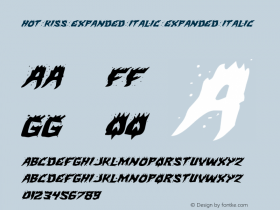 Hot Kiss Expanded Italic