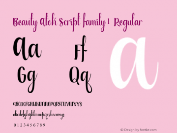 Beauty Atok Script family1
