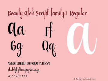 Beauty Atok Script family1