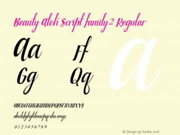 Beauty Atok Script family2