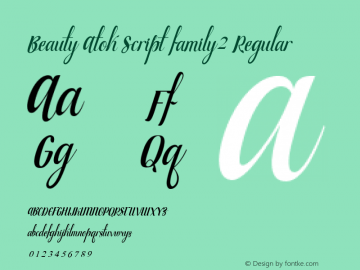 Beauty Atok Script family2