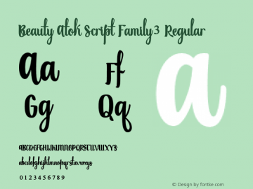 Beauty Atok Script Family3