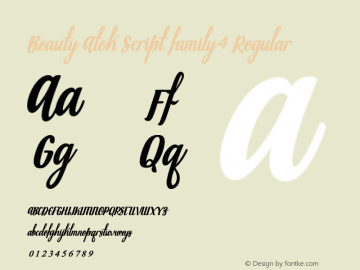 Beauty Atok Script family4