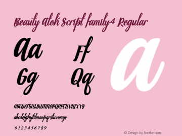 Beauty Atok Script family4