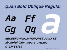 Quan Bold Oblique