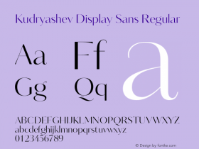 Kudryashev Display Sans