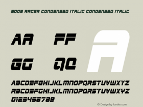 Edge Racer Condensed Italic