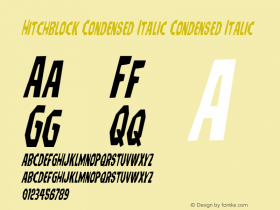 Hitchblock Condensed Italic