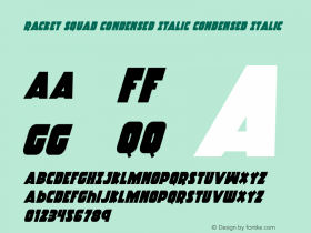 Racket Squad Condensed Italic