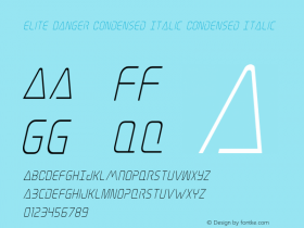 Elite Danger Condensed Italic