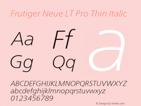 Frutiger Neue LT Pro