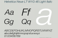 Helvetica Neue LT W1G