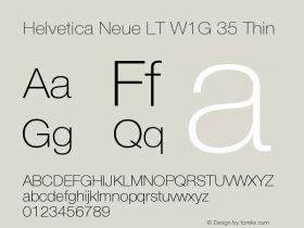 Helvetica Neue LT W1G
