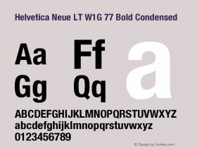 Helvetica Neue LT W1G