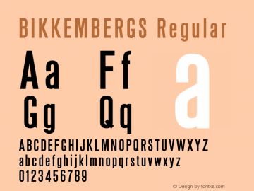 Bikkembergs Regular Font Family Search Fontke