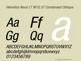 Helvetica Neue LT W1G