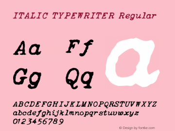 ITALIC TYPEWRITER